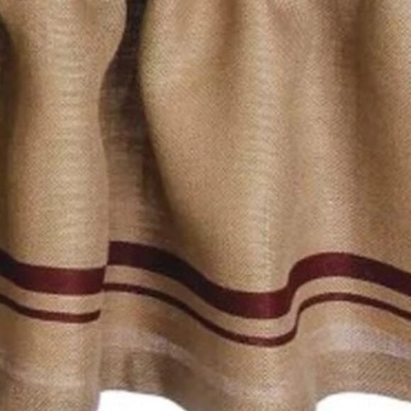 ⭐ Love Offers! New Raghu Home Red Wheat Burlap Valance Lined 72" x 15.5" - Picture 3 of 3